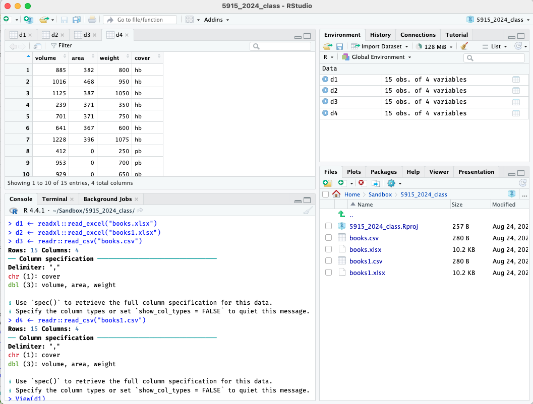 Screenshot of Viewing a Data Set